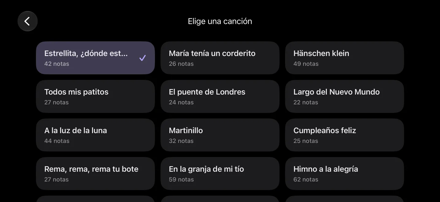 Elige una canción: 30 canciones, las más fáciles primero